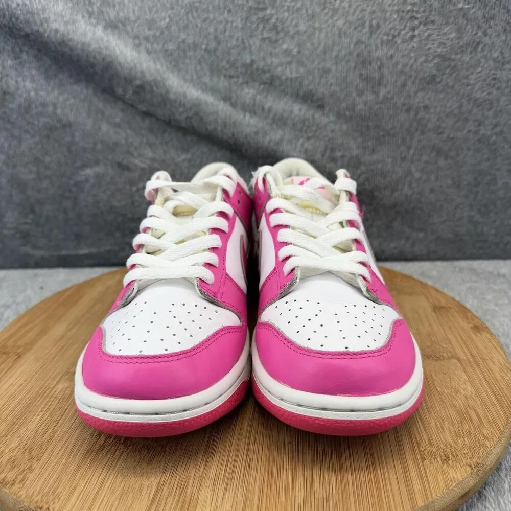 Nike Dunk Low Shoes Boys Size 6.5Y Pink Sneakers FB9109-102 No Insoles